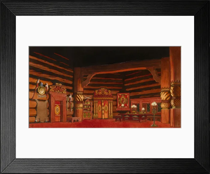 Framed Print : Stage design for the opera The Tsars Bride by N. Rimsky-Korsakov, 1930. Artist: Bilibin, Ivan Yakovlevich (1876-1942) Framed Print : Stage design for the opera The Tsars Bride by N. Rimsky-Korsakov, 1930. Artist: Bilibin, Ivan Yakovlevich (1876-1942)