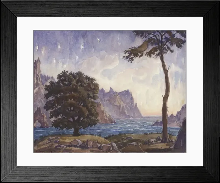 Framed Print : Landscape, 1942. Artist: Bogayevsky, Konstantin Fyodorovich (1872-1943) Framed Print : Landscape, 1942. Artist: Bogayevsky, Konstantin Fyodorovich (1872-1943)