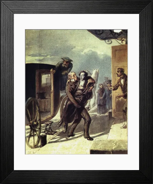 Framed Print : Pushkin after the duel, 1855. Artist: Borel, Pyotr Fyodorovich (1829-1898) Framed Print : Pushkin after the duel, 1855. Artist: Borel, Pyotr Fyodorovich (1829-1898)