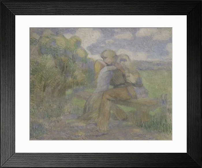 Framed Print : The Kiss, 1897. Artist: Borisov-Musatov, Viktor Elpidiforovich (1870-1905) Framed Print : The Kiss, 1897. Artist: Borisov-Musatov, Viktor Elpidiforovich (1870-1905)