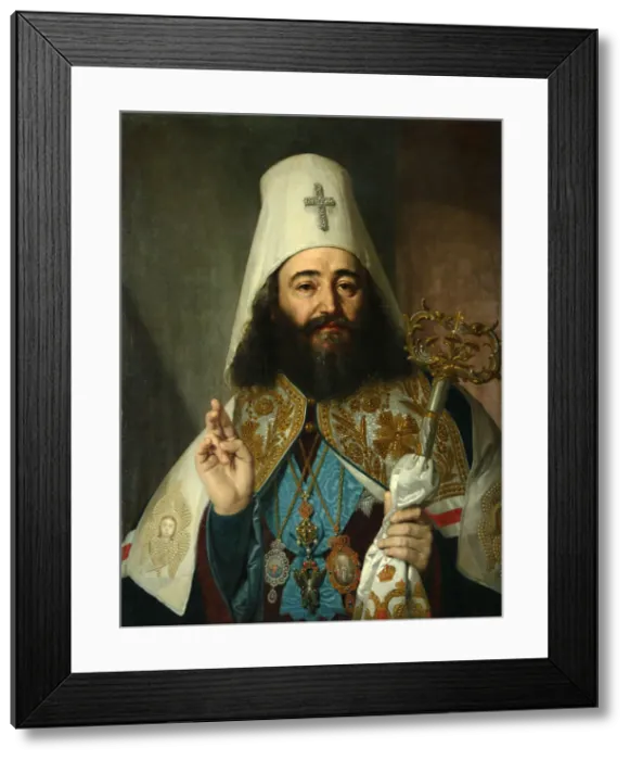 Framed Print : Portrait of Catholicos-Patriarch of All Georgia Anton II (1788-1811), 1811. Artist: Borovikovsky, Vladimir Lukich (1757-1825) Framed Print : Portrait of Catholicos-Patriarch of All Georgia Anton II (1788-1811), 1811. Artist: Borovikovsky, Vladimir Lukich (1757-1825)