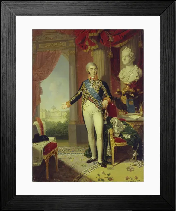 Framed Print : Portrait of Count Nikolai Petrovich Sheremetev (1751-1809), 1819. Artist: Borovikovsky, Vladimir Lukich (1757-1825) Framed Print : Portrait of Count Nikolai Petrovich Sheremetev (1751-1809), 1819. Artist: Borovikovsky, Vladimir Lukich (1757-1825)