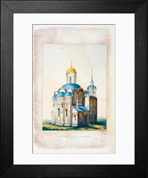 Framed Print : The Cathedral of Saint Demetrius in Vladimir, 1834. Artist: Thon, Konstantin Andreyevich (1794-1881) Framed Print : The Cathedral of Saint Demetrius in Vladimir, 1834. Artist: Thon, Konstantin Andreyevich (1794-1881)