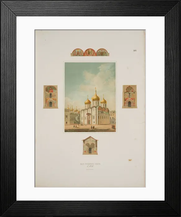 Framed Print : The Cathedral of the Dormition in the Moscow Kremlin, 1850. Artist: Richter, Friedrich (Fyodor Fyodorovich) (1808-1868) Framed Print : The Cathedral of the Dormition in the Moscow Kremlin, 1850. Artist: Richter, Friedrich (Fyodor Fyodorovich) (1808-1868)
