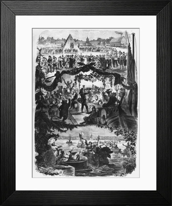 Framed Print : Wedding of Prince-Pope to celebrate the Peace Treaty of Nystad on 20 August 1721, 1872. Artist: Seryakov, Lavrenty Avksentyevich (1824-1881) Framed Print : Wedding of Prince-Pope to celebrate the Peace Treaty of Nystad on 20 August 1721, 1872. Artist: Seryakov, Lavrenty Avksentyevich (1824-1881)