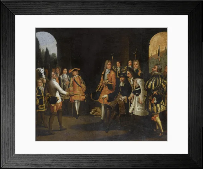 Framed Print : Audience of Louis XIV with Tsar Peter the Great in Versailles, 1717, First half of the 18th cent Artist: Anonymous Framed Print : Audience of Louis XIV with Tsar Peter the Great in Versailles, 1717, First half of the 18th cent Artist: Anonymous