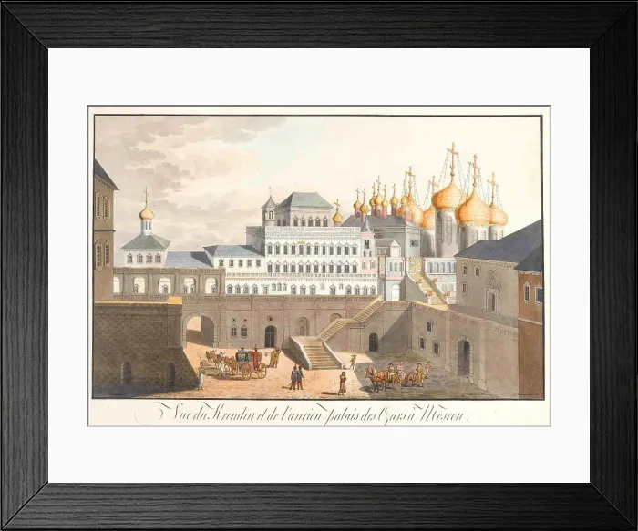 Framed Print : View of the Kremlin in Moscow. The Terem Palace, 1813. Artist: Lohrer, Johann Gottlieb (1791-1840) Framed Print : View of the Kremlin in Moscow. The Terem Palace, 1813. Artist: Lohrer, Johann Gottlieb (1791-1840)