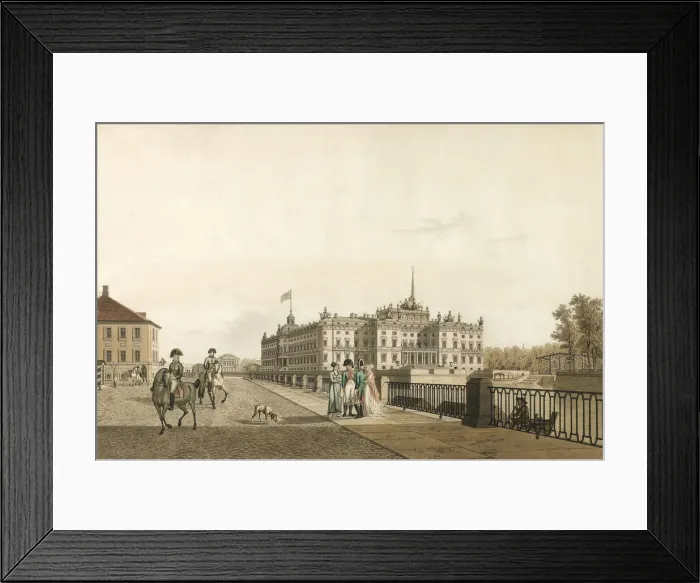 Framed Print : View of the Mikhailovsky Palace, 1804. Artist: Lory, Gabriel Ludwig, the Elder (1763-1840) Framed Print : View of the Mikhailovsky Palace, 1804. Artist: Lory, Gabriel Ludwig, the Elder (1763-1840)