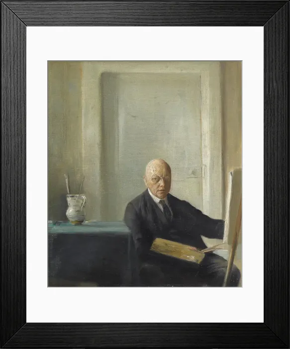 Framed Print : Self-Portrait. Artist: Holsoe, Carl (1863-1935) Framed Print : Self-Portrait. Artist: Holsoe, Carl (1863-1935)