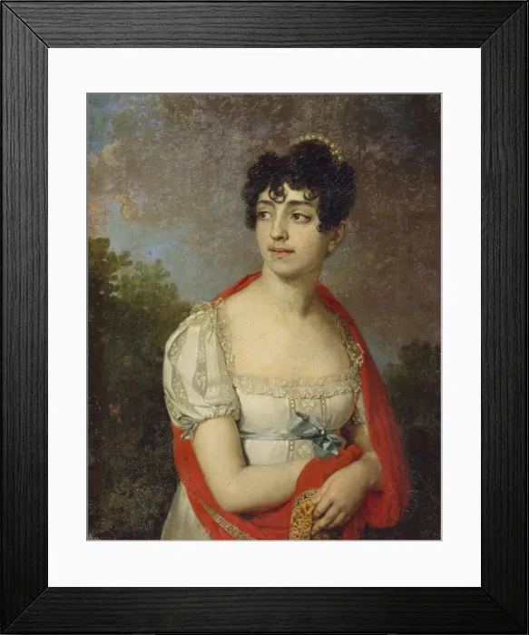 Framed Print : Portrait of Princess Maria Fyodorovna Baryatinskaya, 1807. Artist: Borovikovsky, Vladimir Lukich (1757-1825) Framed Print : Portrait of Princess Maria Fyodorovna Baryatinskaya, 1807. Artist: Borovikovsky, Vladimir Lukich (1757-1825)