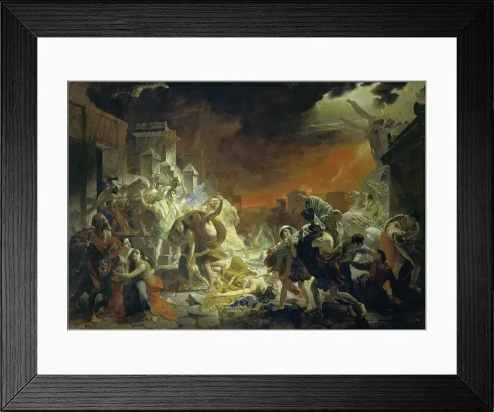 Framed Print : The last Day of Pompeii, 1833. Artist: Briullov, Karl Pavlovich (1799-1852)