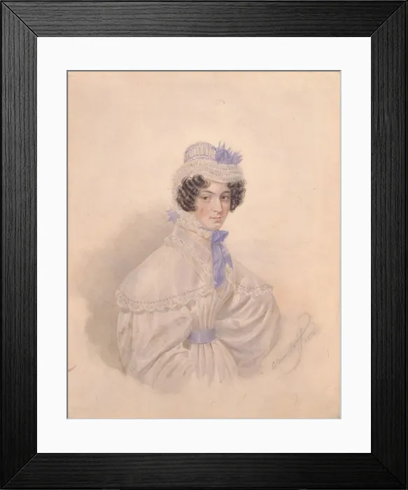 Framed Print : Portrait of Anna Borisovna Bakunina (1802-1835), 1835. Artist: Briullov, Karl Pavlovich (1799-1852) Framed Print : Portrait of Anna Borisovna Bakunina (1802-1835), 1835. Artist: Briullov, Karl Pavlovich (1799-1852)