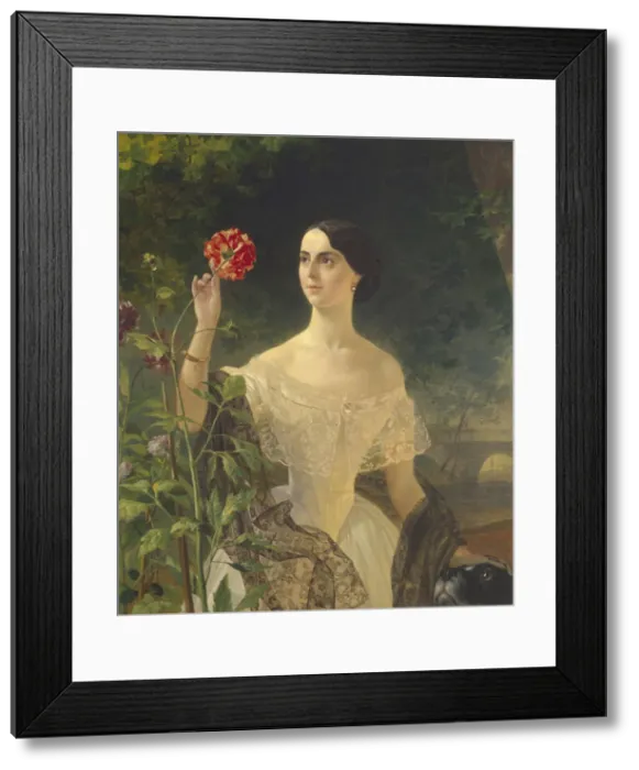 Framed Print : Portrait of Countess Sophia Bobrinskaya, nee Samoylova (1797-1866), 1849. Artist: Briullov, Karl Pavlovich (1799-1852) Framed Print : Portrait of Countess Sophia Bobrinskaya, nee Samoylova (1797-1866), 1849. Artist: Briullov, Karl Pavlovich (1799-1852)
