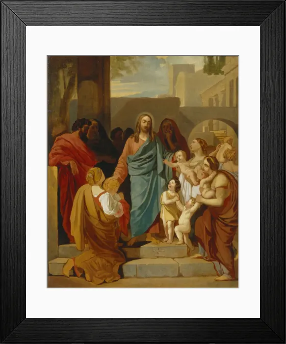 Framed Print : Christ Blessing the Children, 1824. Artist: Briullov, Karl Pavlovich (1799-1852) Framed Print : Christ Blessing the Children, 1824. Artist: Briullov, Karl Pavlovich (1799-1852)