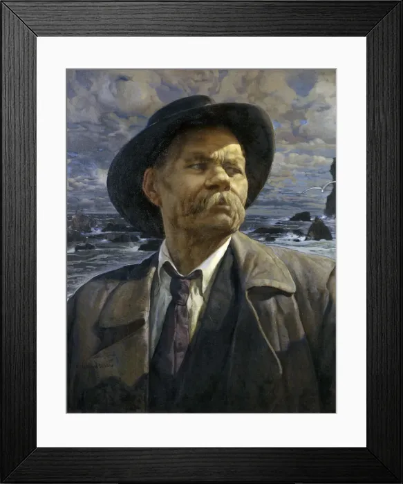 Framed Print : Portrait of the author Maxim Gorky (1868-1939), 1936. Artist: Brodsky, Isaak Izrailevich (1884-1939) Framed Print : Portrait of the author Maxim Gorky (1868-1939), 1936. Artist: Brodsky, Isaak Izrailevich (1884-1939)