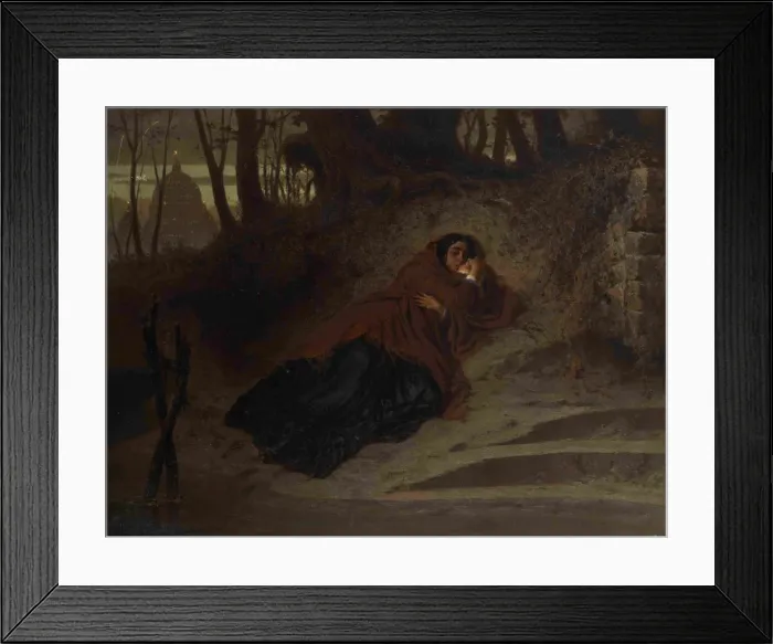 Framed Print : Abandoned. The Vatican and Sin, 1872. Artist: Bronnikov, Feodor Andreyevich (1827-1902)