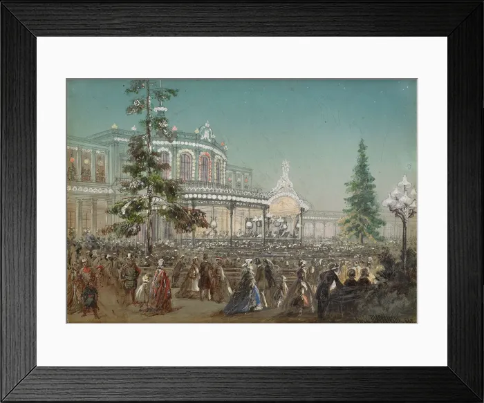 Framed Print : Celebration of the 25th Anniversary of Tsarskoe Selo Railroad at the Pavlovsk Railway Station Concert Hall, 1862. Artist: Charlemagne, Adolf (1826-1901) Framed Print : Celebration of the 25th Anniversary of Tsarskoe Selo Railroad at the Pavlovsk Railway Station Concert Hall, 1862. Artist: Charlemagne, Adolf (1826-1901)