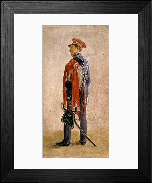 Framed Print : Portrait of P. M. Kunitsky, Hussar of the Hussars Regiment William, prince of Nassau, 1832. Artist: Chernetsov, Grigori Grigorievich (1802-1865) Framed Print : Portrait of P. M. Kunitsky, Hussar of the Hussars Regiment William, prince of Nassau, 1832. Artist: Chernetsov, Grigori Grigorievich (1802-1865)