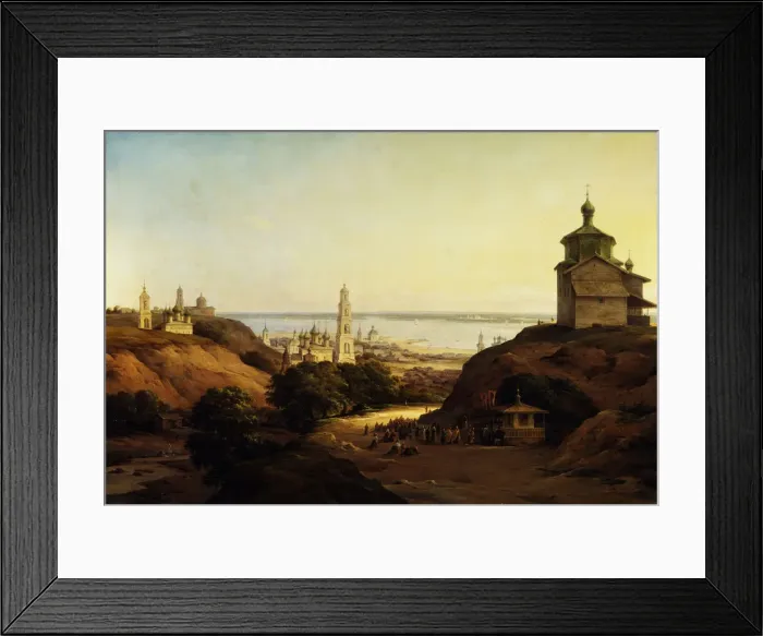 Framed Print : View of Yuryev-Povolzhsky, 1851. Artist: Chernetsov, Nikanor Grigoryevich (1805-1879) Framed Print : View of Yuryev-Povolzhsky, 1851. Artist: Chernetsov, Nikanor Grigoryevich (1805-1879)