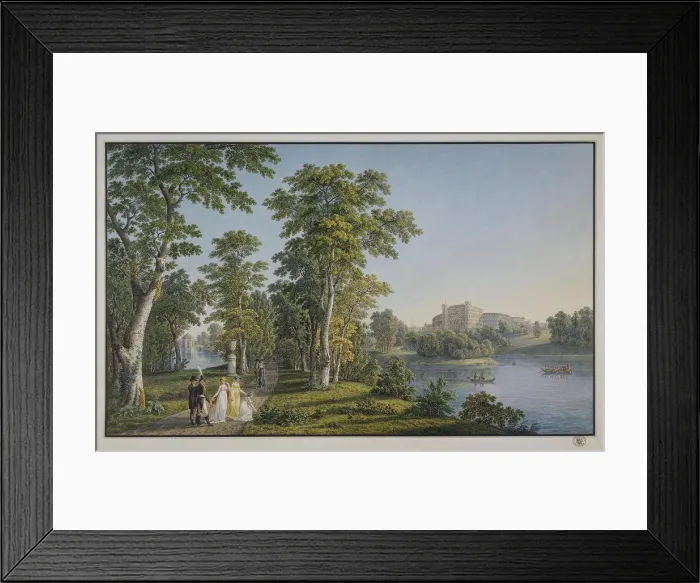 Framed Print : View of the Palace in Gatchina from the Park, 1753. Artist: Lory, Gabriel Ludwig, the Elder (1763-1840) Framed Print : View of the Palace in Gatchina from the Park, 1753. Artist: Lory, Gabriel Ludwig, the Elder (1763-1840)