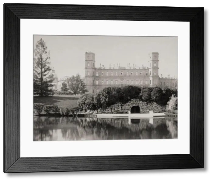 Framed Print : The Main Facade of the Palace at Gatchina, 1870s-1880s. Artist: Anonymous Framed Print : The Main Facade of the Palace at Gatchina, 1870s-1880s. Artist: Anonymous