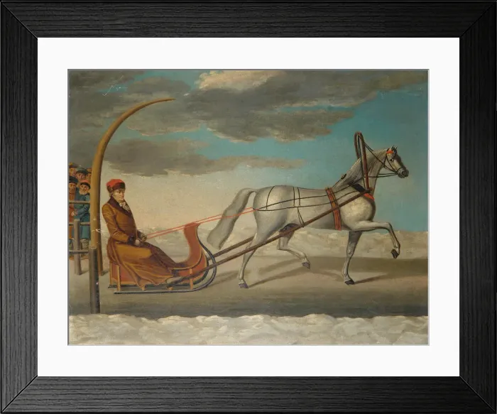 Framed Print : Count Alexey Grigoryevich Orlov of Chesma on a horse drawn sledge, 1778. Artist: Anonymous Framed Print : Count Alexey Grigoryevich Orlov of Chesma on a horse drawn sledge, 1778. Artist: Anonymous