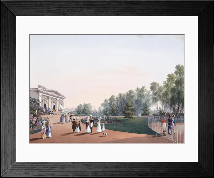 Framed Print : The View of the Park near the Yelagin Palace, 1823. Artist: Beggrov, Karl Petrovich (1799-1875) Framed Print : The View of the Park near the Yelagin Palace, 1823. Artist: Beggrov, Karl Petrovich (1799-1875)