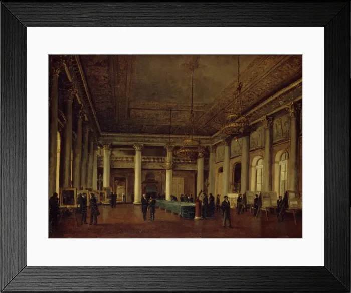 Framed Print : Interior view of the Dmitry Naryshkins House during a meeting of the Society for the Encouragement of Arts, 1825. Artist: Chernetsov, Nikanor Grigoryevich (1805-1879) Framed Print : Interior view of the Dmitry Naryshkins House during a meeting of the Society for the Encouragement of Arts, 1825. Artist: Chernetsov, Nikanor Grigoryevich (1805-1879)