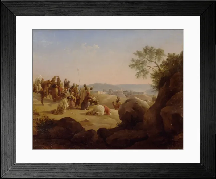 Framed Print : Pilgrims Before Jerusalem, 1831. Artist: Chernetsov, Nikanor Grigoryevich (1805-1879) Framed Print : Pilgrims Before Jerusalem, 1831. Artist: Chernetsov, Nikanor Grigoryevich (1805-1879)