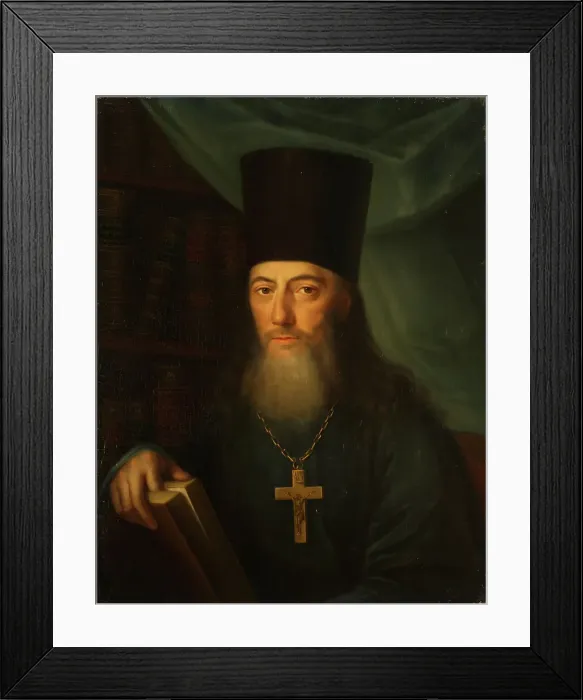 Framed Print : Portrait of the writer Ioann Ioannovich Krasovsky (1746-1811), 1819. Artist: Zalessky, Jacob (1799-1891) Framed Print : Portrait of the writer Ioann Ioannovich Krasovsky (1746-1811), 1819. Artist: Zalessky, Jacob (1799-1891)