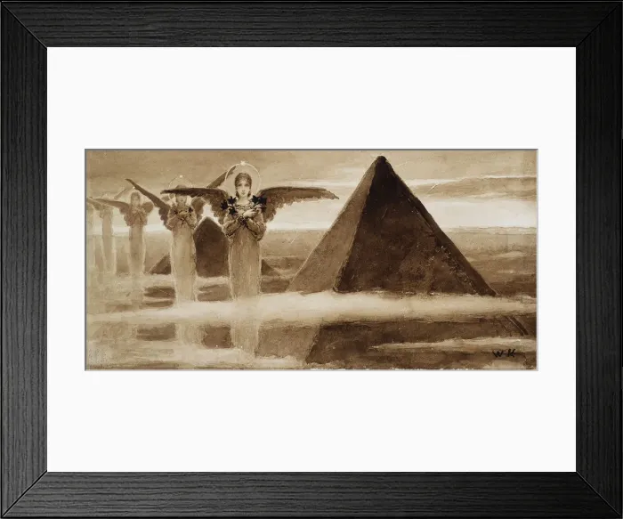 Framed Print : The Angels of the Pyramids. Artist: Kotarbinsky, Vasilii (Wilhelm) Alexandrovich (1849-1921) Framed Print : The Angels of the Pyramids. Artist: Kotarbinsky, Vasilii (Wilhelm) Alexandrovich (1849-1921)