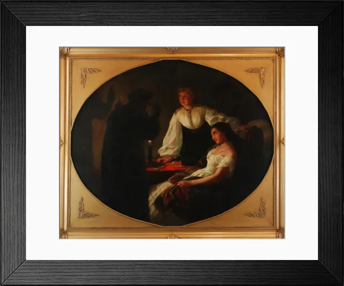 Framed Print : Fortune-telling, 1867. Artist: Siemiradzki, Henryk (1843-1902) Framed Print : Fortune-telling, 1867. Artist: Siemiradzki, Henryk (1843-1902)