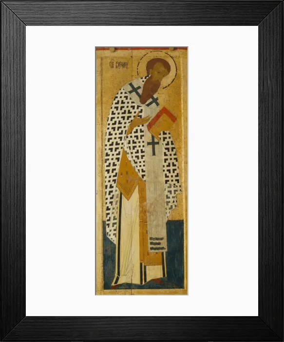 Framed Print : Saint Basil The Great (From the Deesis Range), c. 1502-1503. Artist: Dionysius (ca. 1450-before 1508)