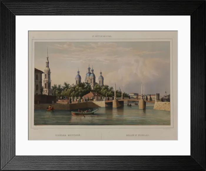 Framed Print : The Saint Nicholas Naval Cathedral in Saint Petersburg, 1840s Framed Print : The Saint Nicholas Naval Cathedral in Saint Petersburg, 1840s
