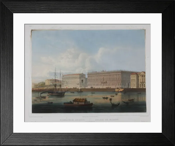 Framed Print : The Marble Palace in Saint Petersburg, 1840s Framed Print : The Marble Palace in Saint Petersburg, 1840s