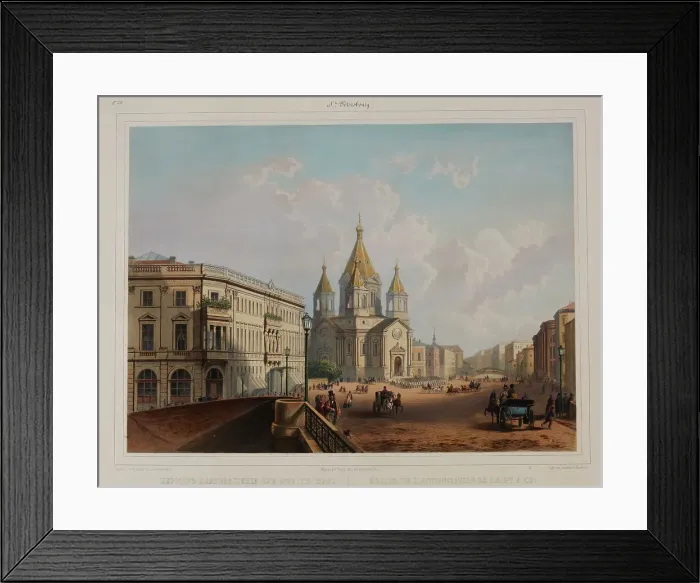 Framed Print : The Church of the Annunciation of the Life Guard Mounted regiment in Saint Petersburg, 1840s Framed Print : The Church of the Annunciation of the Life Guard Mounted regiment in Saint Petersburg, 1840s