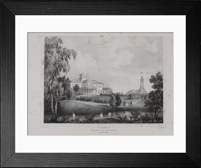 Framed Print : Osinovaya Roshcha Manor near Saint Petersburg, 1833 Framed Print : Osinovaya Roshcha Manor near Saint Petersburg, 1833