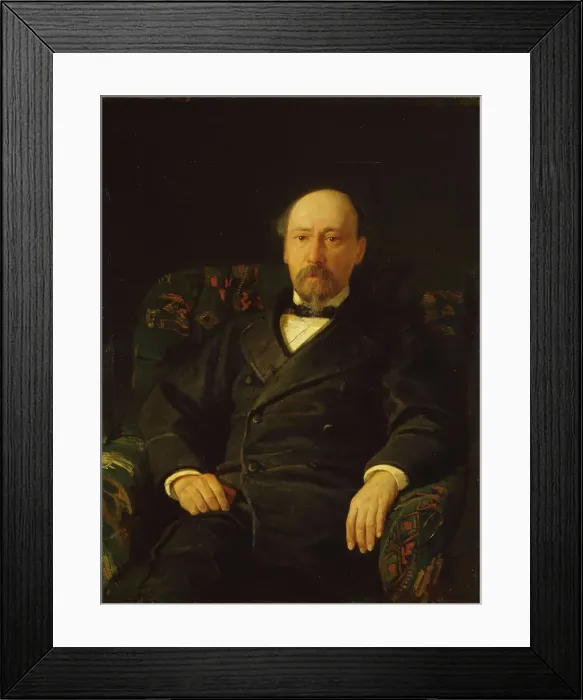 Framed Print : Portrait of the poet Nikolay Nekrasov (1821-1877), 1872. Artist: Ge, Nikolai Nikolayevich (1831-1894) Framed Print : Portrait of the poet Nikolay Nekrasov (1821-1877), 1872. Artist: Ge, Nikolai Nikolayevich (1831-1894)