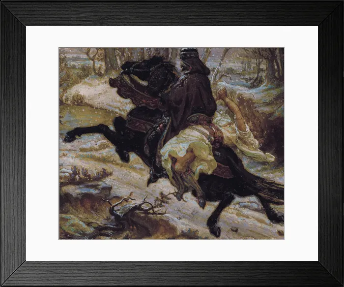 Framed Print : Slavic Count and Female Captive. Artist: Golovin, Alexander Yakovlevich (1863-1930) Framed Print : Slavic Count and Female Captive. Artist: Golovin, Alexander Yakovlevich (1863-1930)