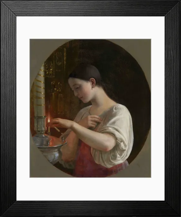 Framed Print : In the Church, 1860s. Artist: Gribkov, Sergei Ivanovich (1820-1893) Framed Print : In the Church, 1860s. Artist: Gribkov, Sergei Ivanovich (1820-1893)