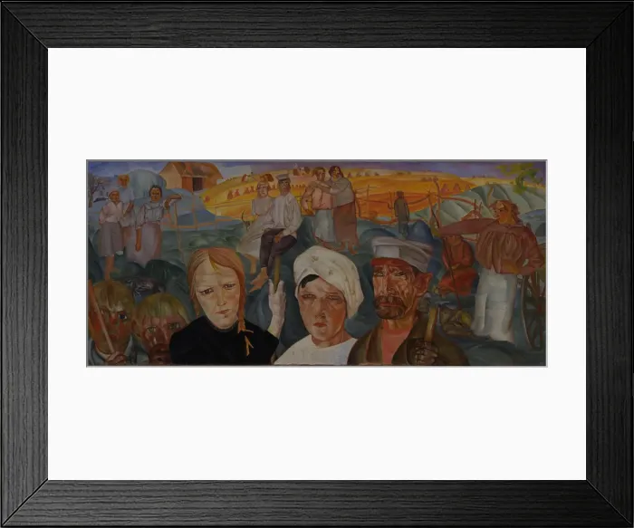 Framed Print : Peasant Land (From the series Visages de Russie), 1917. Artist: Grigoriev, Boris Dmitryevich (1886-1939) Framed Print : Peasant Land (From the series Visages de Russie), 1917. Artist: Grigoriev, Boris Dmitryevich (1886-1939)