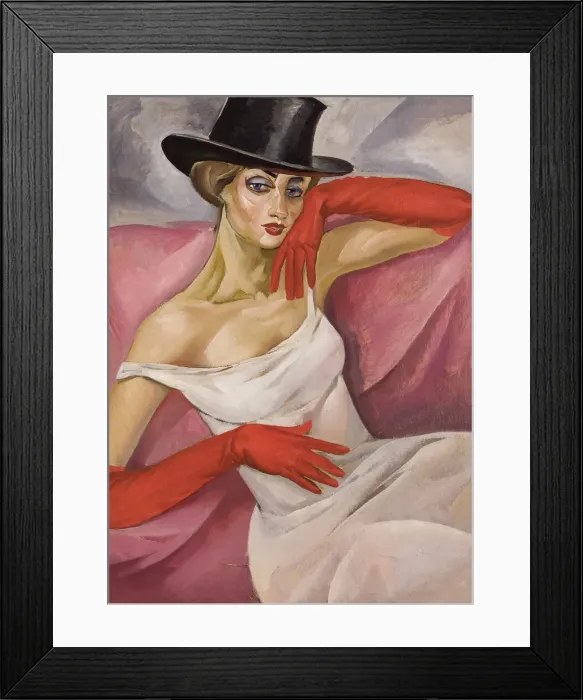 Framed Print : Lady in Top Hat. Artist: Grigoriev, Boris Dmitryevich (1886-1939) Framed Print : Lady in Top Hat. Artist: Grigoriev, Boris Dmitryevich (1886-1939)