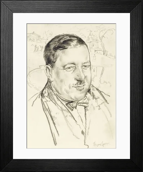 Framed Print : Portrait of the artist Ilya Mashkov. Artist: Grigoriev, Boris Dmitryevich (1886-1939) Framed Print : Portrait of the artist Ilya Mashkov. Artist: Grigoriev, Boris Dmitryevich (1886-1939)