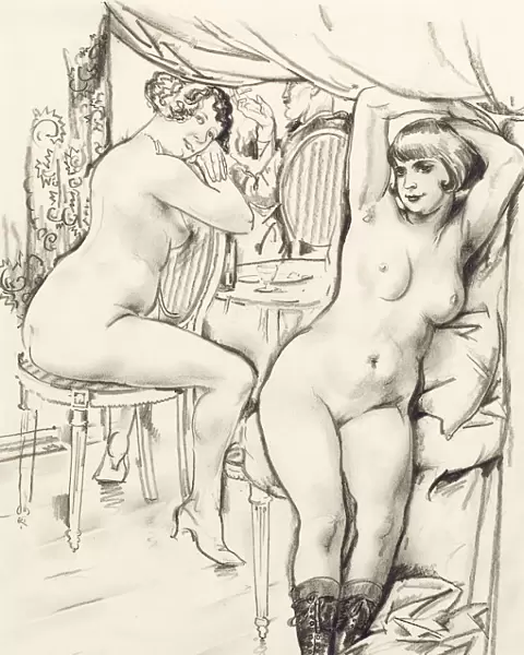 Prostitutes. Artist: Grigoriev, Boris Dmitryevich (1886-1939)
