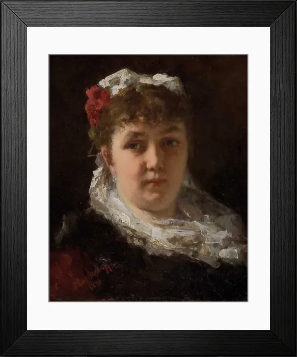 Framed Print : Portrait of the opera singer Felia Litvinne (1860-1936), 1881. Artist: Harlamov, Alexei Alexeyevich (1840-1922) Framed Print : Portrait of the opera singer Felia Litvinne (1860-1936), 1881. Artist: Harlamov, Alexei Alexeyevich (1840-1922)