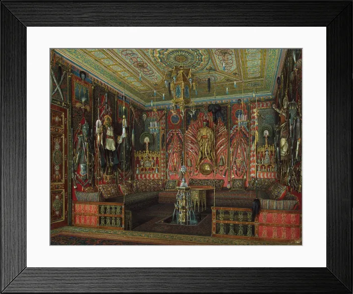 Framed Print : Turkish Room in the Catherine Palace in Tsarskoye Selo, Mid of the 19th cen Artist: Hau, Eduard (1807-1887) Framed Print : Turkish Room in the Catherine Palace in Tsarskoye Selo, Mid of the 19th cen Artist: Hau, Eduard (1807-1887)