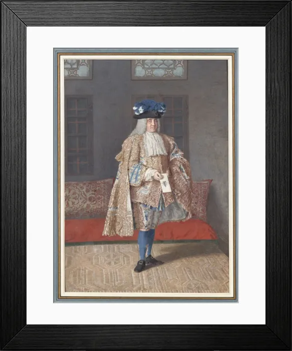 Framed Print : Portrait of Corfitz Ulfeldt in an Ottoman Interior, 1740-1741 Framed Print : Portrait of Corfitz Ulfeldt in an Ottoman Interior, 1740-1741