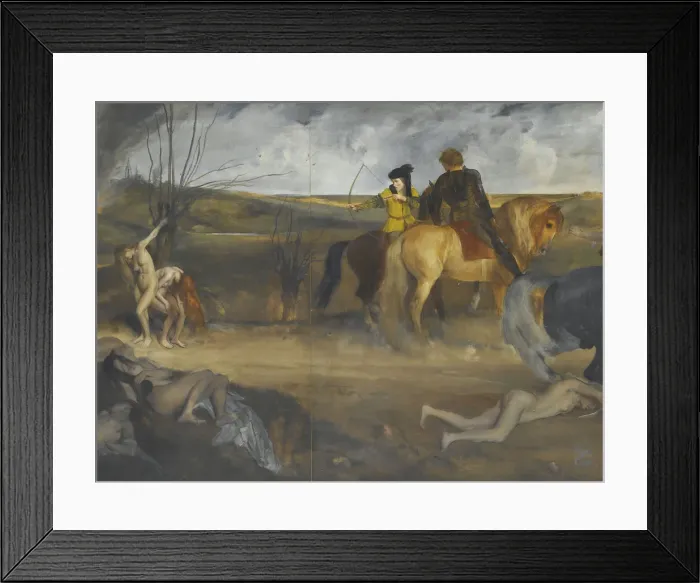 Framed Print : War Scene in the Middle Ages, ca 1865 Framed Print : War Scene in the Middle Ages, ca 1865