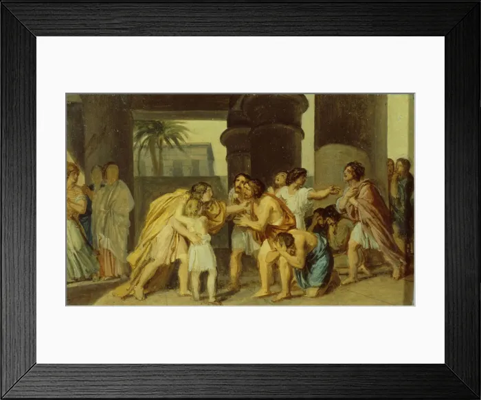Framed Print : Joseph Reveals Himself to His Brothers, 1830s. Artist: Ivanov, Alexander Andreyevich (1806-1858) Framed Print : Joseph Reveals Himself to His Brothers, 1830s. Artist: Ivanov, Alexander Andreyevich (1806-1858)
