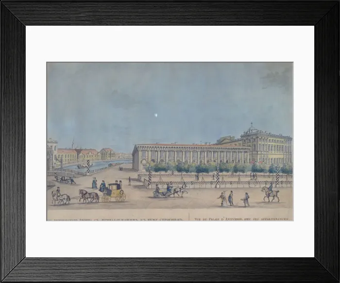 Framed Print : The Anichkov Palace in Saint Petersburg, 1814. Artist: Ivanov, Ivan Alexeyevich (1779-1848) Framed Print : The Anichkov Palace in Saint Petersburg, 1814. Artist: Ivanov, Ivan Alexeyevich (1779-1848)